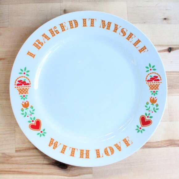 Vintage Avon Plate/I Baked It Myself With Love - Picture 1 of 3